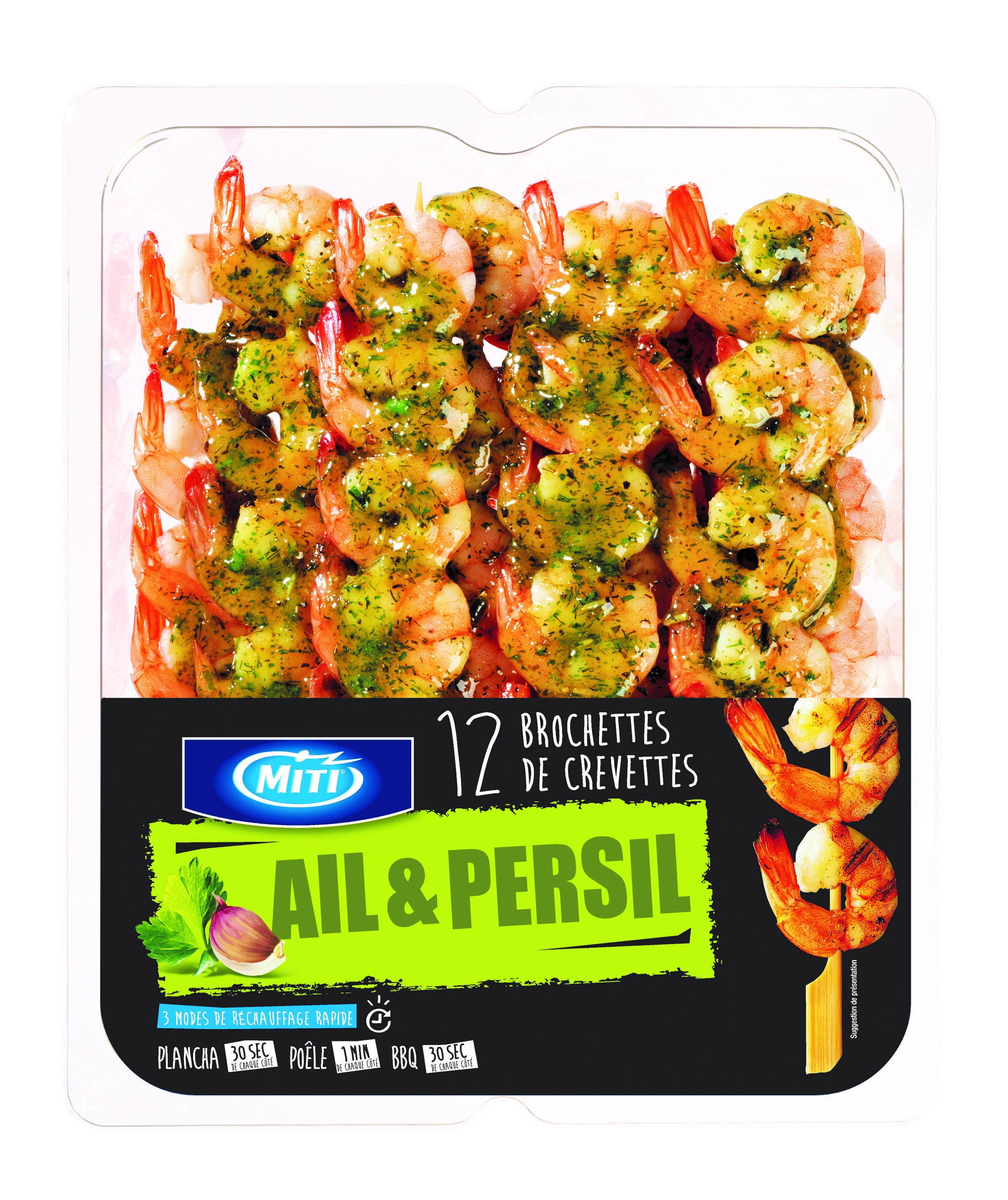 Brochettes De Crevettes Sauce Ail Et Persil G Miti